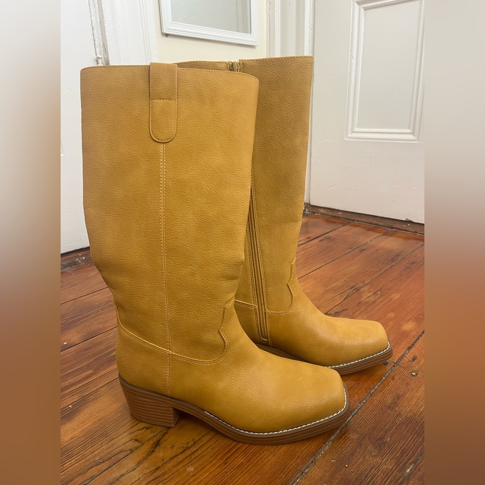 Banana Yellow Riding Boot